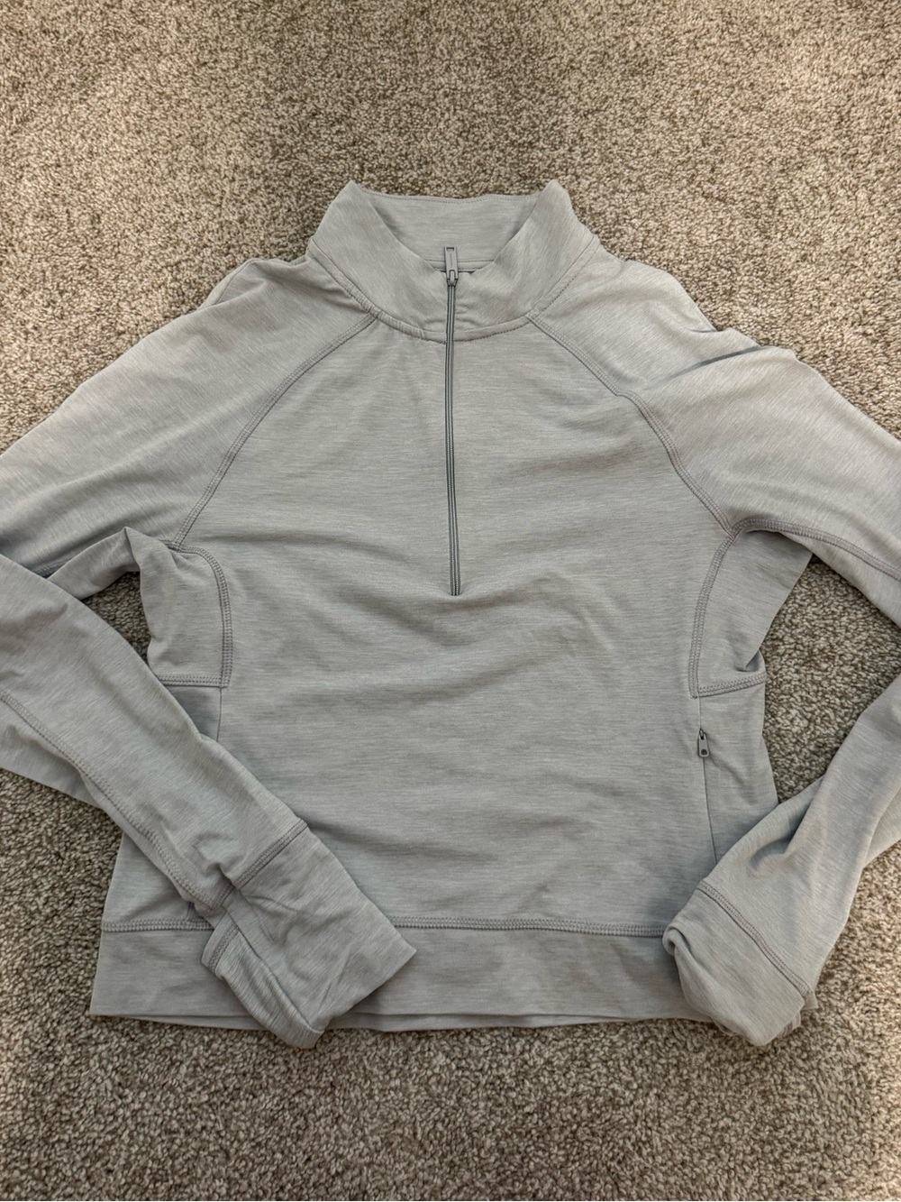 7 Diamonds Gray Half-Zip Mock Neck Pullover